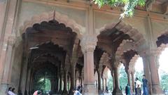 Diwaan-e-Aam pillars at Red Fort, Delhi