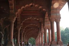 Diwan-e-Aam with sunlight, Red Fort, New Delhi