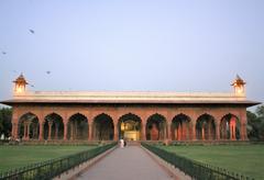 Diwan e Aam at dusk in red fort Delhi