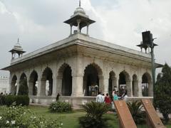 Pillars with ornate carvings at ASI monument