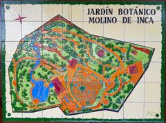 artistic tile map of Molino de Inca Botanical Garden in Torremolinos, Spain