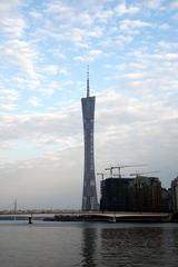 Guangzhou Bridge and Canton Tower at night