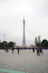 distant view of Guangzhou Tower from Huacheng Square in Zhujiang New Town, Guangzhou