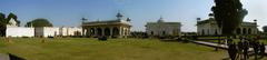 main courtyard buildings at Red Fort in New Delhi