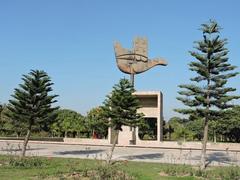 Open Hand monument in Chandigarh Capitol Complex, India