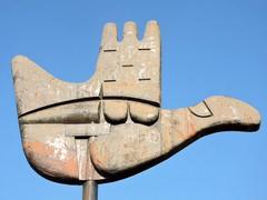 Open hand monument of Chandigarh, India