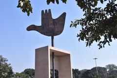 The Open Hand monument in Chandigarh's Capitol Complex