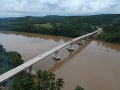 Aerial view of Agusan Bridge in Butuan City