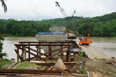 Agusan Bridge under construction without girders