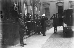 Conter-Admiral Rall leaving Reichspräsidenten-Palais after visit