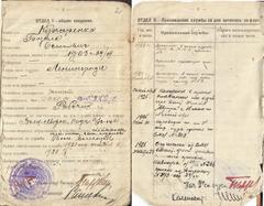 Service book of red Navy sailor Boris Kukharenko, 1925