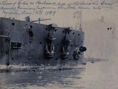 Aurora ship battle damage in Manila 1905