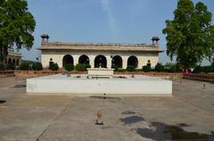 Rang Mahal with Fountain at Red Fort in Delhi