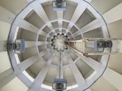 underside view of Peace Pagoda in Japantown, San Francisco