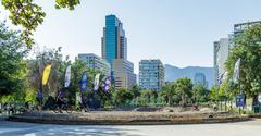 dirt pump track for cyclists with curves, mounds, and jumps in Santiago, Chile