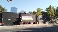 Construction site of Parque Araucano metro station