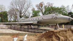 aeroplane for show outside the Lucknow Museum