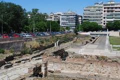 View of Thessaloniki waterfront and buildings