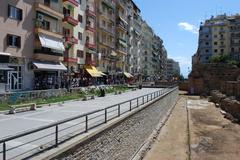 View of Thessaloniki cityscape with historical and architectural landmarks