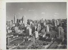 Black and white photograph of downtown São Paulo in the mid-20th century