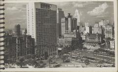 Vale do Anhangabaú, São Paulo in a historical black and white photograph