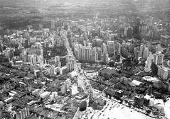 aerial view of São Paulo city during the mid-20th century