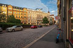 Yrjönkatu street in Kolmikulma, Kaartinkaupunki, Helsinki, Finland