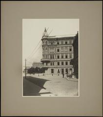 View north from Yrjönkatu 4 in Helsinki 1892, featuring Pieni Roobertinkatu 13 and surrounding buildings