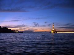 Harbour of Chania in the evening