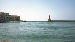 Chania Harbour in Crete, Greece