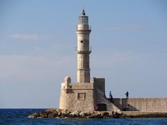 Lighthouse of Chania at sunset