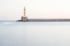 Chania waterfront with boats and buildings