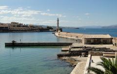 Chania lighthouse in Crete, Greece