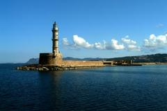 Chania lighthouse viewed from the west