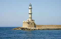 15th century lighthouse in the old harbour of Chania