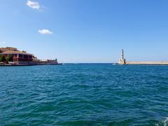 Harbor entrance of Chania, Crete, Greece