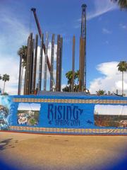 Falcon's Fury drop tower construction site in July 2013