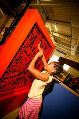 Children playing in the Art Smart exhibit