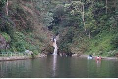 beautiful waterfall in Darjeeling's Gangamaya Park