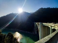 Teesta river flowing through the Himalayas