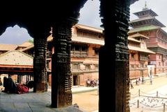 Buildings in Durbar Square from Vishwonath Temple, Patan, Kathmandu Valley, Nepal