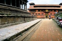 Patan Museum with Golden Gate from Krishna Mandir in Nepal