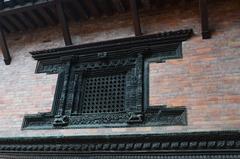 traditional window of Patan Museum in Nepal