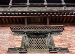 Wooden window inside Patan Museum