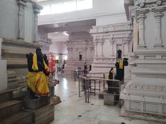 Sri Dwadasha Jyothirlinga Devasthana with Omkara hills in the background