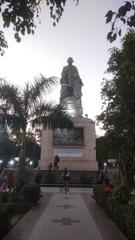 Mahatma Gandhi Statue with two children at Gandhi Maidan, Patna