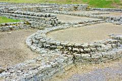 North Leigh Roman Villa ruins in Cotswold countryside