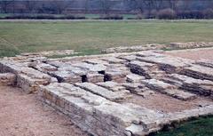 remains of large Roman courtyard villa