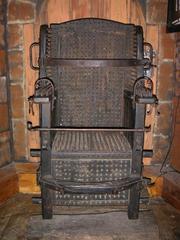 Torture chair at the Torture Museum in Amsterdam