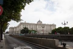 scenic view of Madrid with historical buildings and the Royal Palace